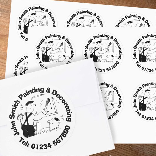 Schilderen en Decoreren Decorators Ronde Sticker