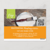 Schilderen en versieren van de handymanflyer briefkaart (Achterkant)