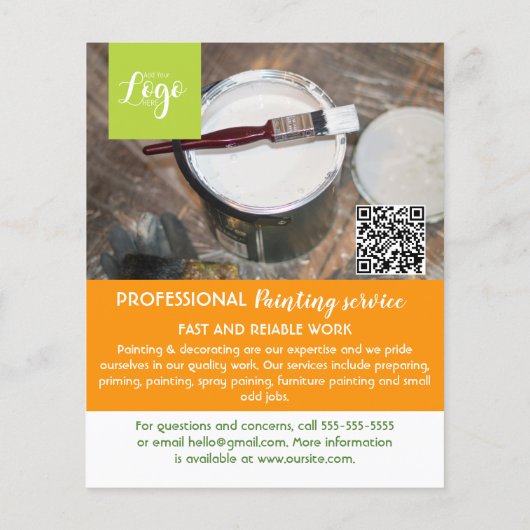 Schilderen en versieren van de handymanflyer flyer (Achterkant)