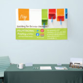 Schilderen en versieren van een stuurhutbord spandoek (Beurs)