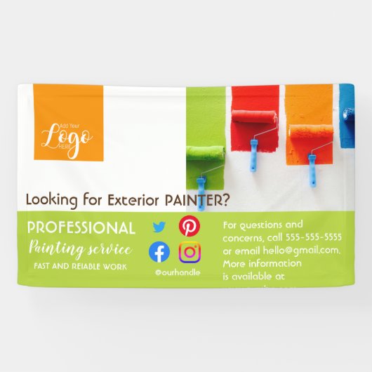 Schilderen en versieren van een stuurhutbord spandoek (Horizontaal)