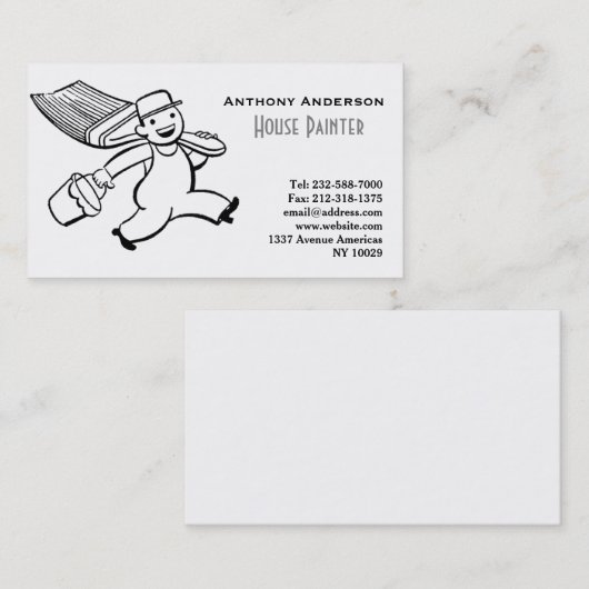 Schilderen en versieren visitekaartje (Voorkant / Achterkant)