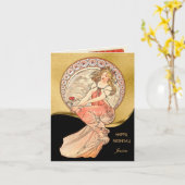 Schilderen, geboortedag kaart (Gele Bloem)