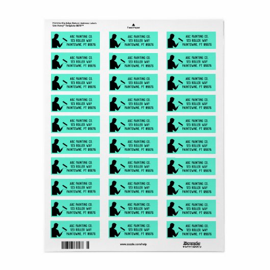 Schilderen Handyman Business Return Adres Labels (Full Sheet)