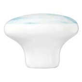 Schilderen in blauwe en witte hemel keramische knop (Zijkant)