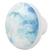 Schilderen in blauwe en witte hemel keramische knop (Rechts)