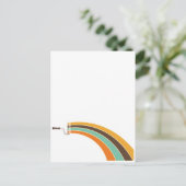 Schilderen in retrokleuren briefkaart (Staand voorkant)
