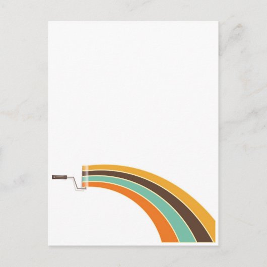 Schilderen in retrokleuren briefkaart (Voorkant)
