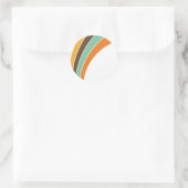 Schilderen in retrokleuren ronde sticker (Tas)
