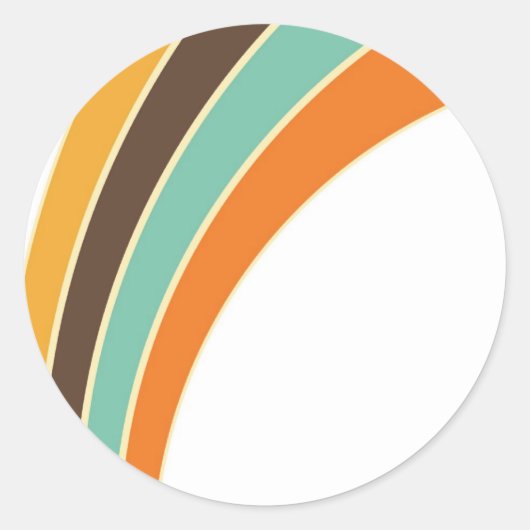 Schilderen in retrokleuren ronde sticker (Voorkant)