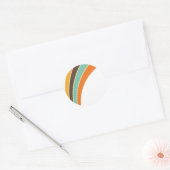 Schilderen in retrokleuren ronde sticker (Envelop)