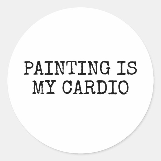 Schilderen is mijn cardio ronde sticker (Voorkant)