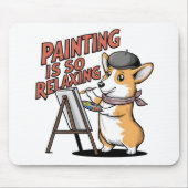 Schilderen is zo ontspannend, Corgi Artist Muismat (Voorkant)