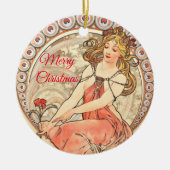 Schilderen, kerstmis keramisch ornament (Voorkant)