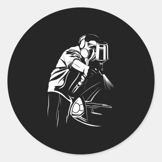 Schilderen |Klassieke verf van de klassieke oude s Ronde Sticker (Voorkant)