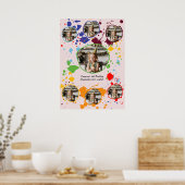 Schilderen kleurrijk 9e verjaardag Foto collage Poster (Keuken)