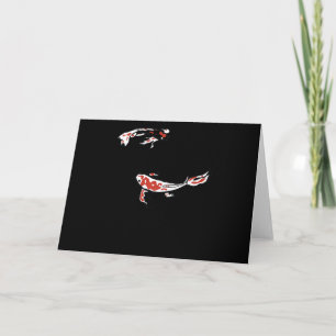 Schilderen Koi Carp Minimale kunstschilderingen Feestdagen Kaart
