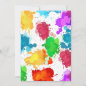 Schilderen Laten we verven Verjaardag uitnodiging (Achterkant)