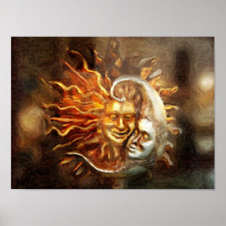 Schilderen : Lunar Loves Solar Poster