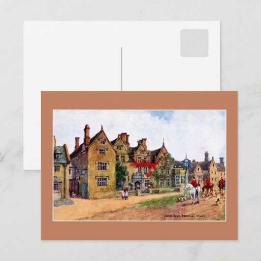  schilderen Lygon Arms Broadway art Briefkaart (Voorkant / Achterkant)