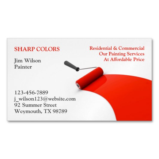 Schilderen Magnetisch Visitekaartje (Voorkant)