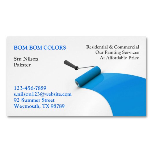 Schilderen Magnetisch Visitekaartje (Voorkant)