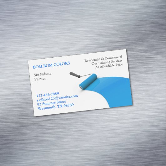 Schilderen Magnetisch Visitekaartje (Voorbeeld)