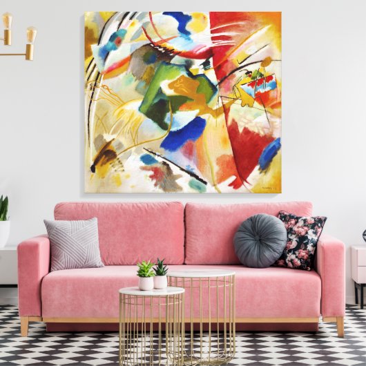 Schilderen met Green Center Wassily Kandinsky Canvas Afdruk (Insitu (Woonkamer))