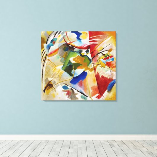 Schilderen met Green Center Wassily Kandinsky Canvas Afdruk (Insitu (Houten vloer))