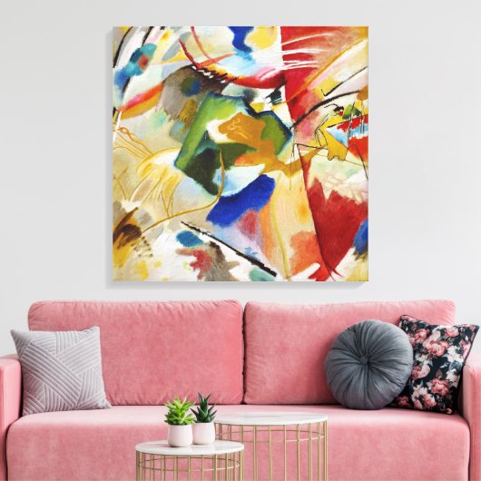 Schilderen met Groen Centrum door Wassily Kandinsk Canvas Afdruk (Insitu (Woonkamer))