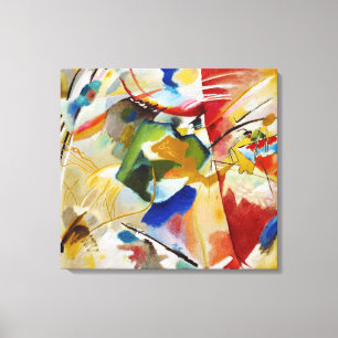 Schilderen met Groen Centrum door Wassily Kandinsk Canvas Afdruk