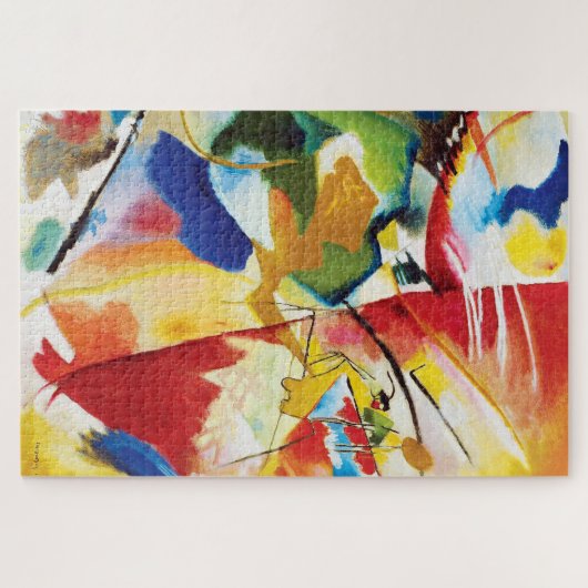 Schilderen met Groen Centrum door Wassily Kandinsk Legpuzzel (Horizontaal)