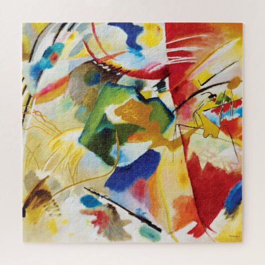 Schilderen met Groen Centrum door Wassily Kandinsk Legpuzzel (Horizontaal)