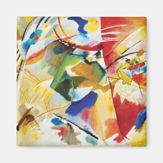 Schilderen met Groen Centrum door Wassily Kandinsk Magneet (Voorkant)