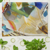 Schilderen met Groen Centrum door Wassily Kandinsk Theedoek (Gevouwen)