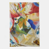 Schilderen met Groen Centrum door Wassily Kandinsk Theedoek (Verticaal)