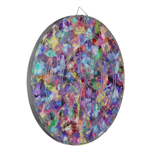 Schilderen met kleur dartbord (Voorkant Links)