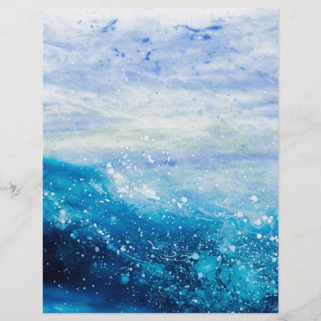 Schilderen met oceaangolven, schuim met zee (Voorkant)