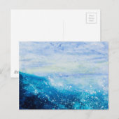 Schilderen met oceaangolven, schuim met zee briefkaart (Voorkant / Achterkant)