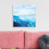 Schilderen met oceaangolven, schuim met zee canvas afdruk (Insitu (Woonkamer))