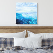 Schilderen met oceaangolven, schuim met zee canvas afdruk (Insitu (Slaapkamer))