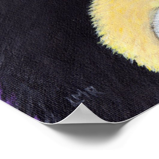 Schilderen met scared Tuxedo Cat en Cudly Duck Poster (Hoek)