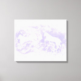 Schilderen met springpaarden canvas afdruk