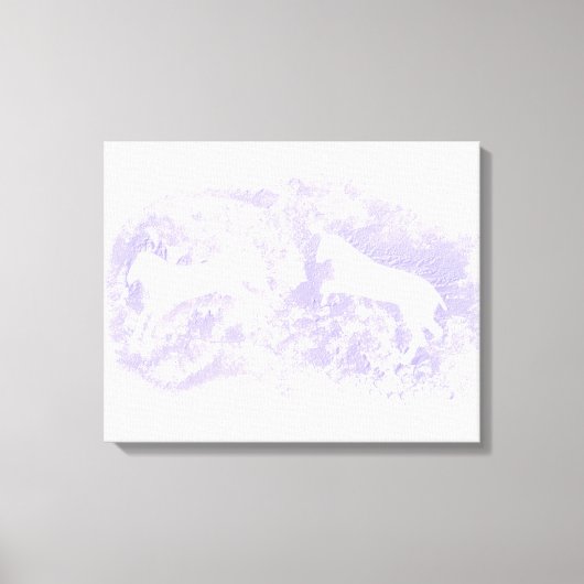 Schilderen met springpaarden canvas afdruk (Voorkant)