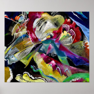 Schilderen met witte lijnen - Kandinsky Poster