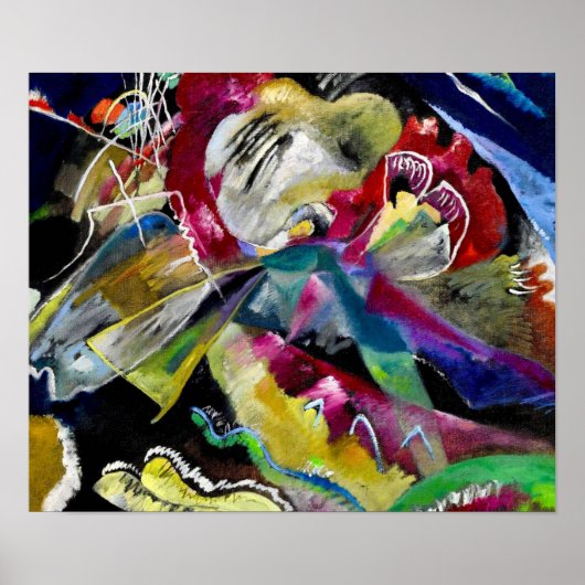 Schilderen met witte lijnen - Kandinsky Poster (Voorkant)