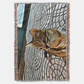 Schilderen Mooie Kat Deken (Voorkant Verticaal)