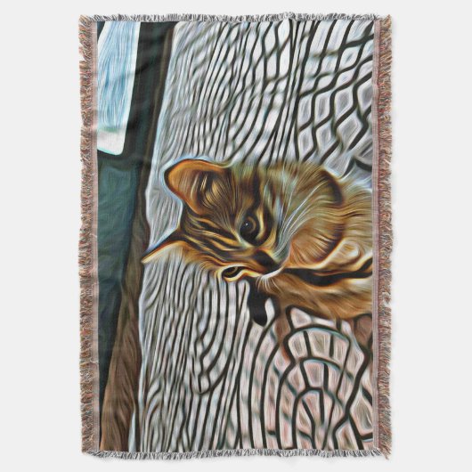 Schilderen Mooie Kat Deken (Voorkant Verticaal)