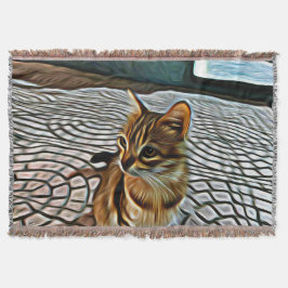 Schilderen Mooie Kat Deken