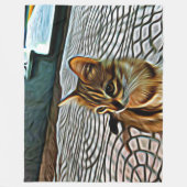 Schilderen mooie kat fleece deken (Voorkant)